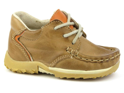 Półbuty dziecięce chłopięce ze skóry - Helios 007