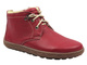 Wygodne, wełniane botki damskie BareFoot - Helios Komfort 501P, czerwone