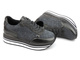 Sneakersy damskie na platformie - INBLU IN001316, szare