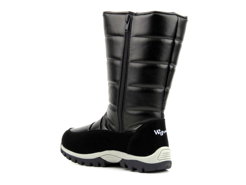 Śniegowce dziecięce z softshell i membraną - WOJTYŁKO 23038, czarne