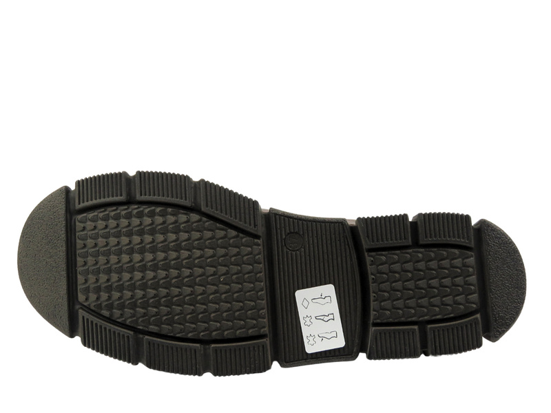 Skórzane Półbuty Damskie Polskiej Marki - HELIOS Komfort 413 Khaki - Na Zamek