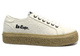 Trampki damskie z plecioną podeszwą - Lee Cooper LCW-24-44-2425L, białe