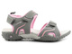 Sportowe sandały dziecięce dziewczęce - American Club RL 36/21, szare z różem
