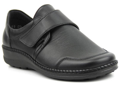 Półbuty damskie o podwyższonej tęgości K - AXEL KOSELA 1705/9705, czarne