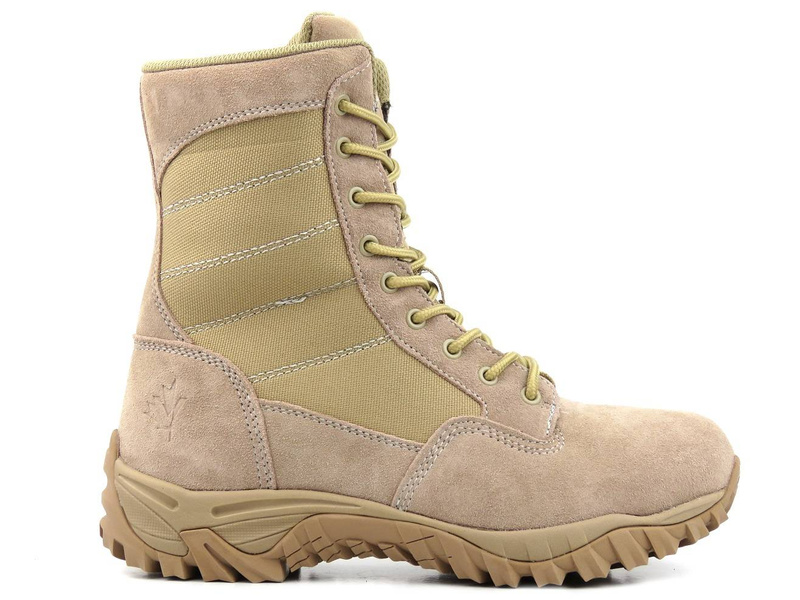 Wysokie trekkingi męskie z membraną WATERPROOF - VEMONT 9AT2045L, beżowe
