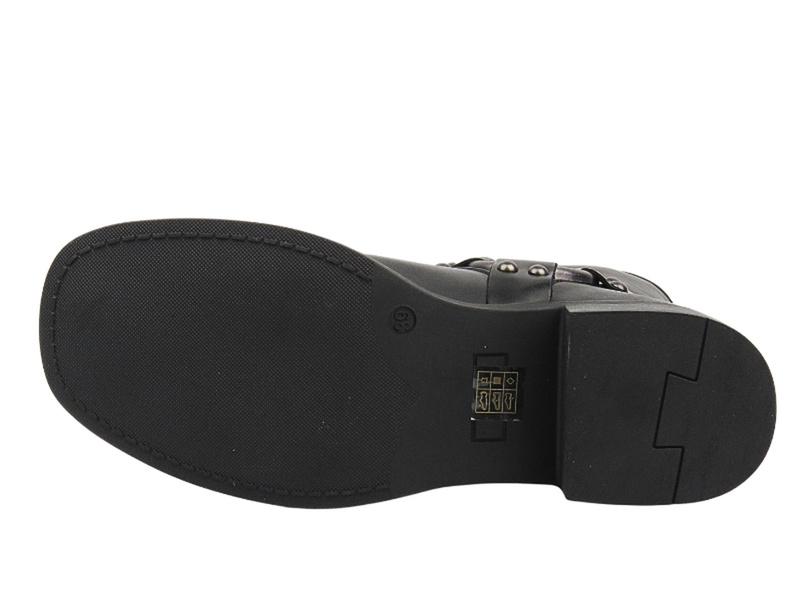 Botki Damskie Skórzane Venezia W014LEBLOBB008 Czarne Wsuwane