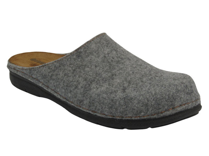 Kapcie Męskie Z Naturalnego Filcu BRINKMANN 220297-91 Wsuwane