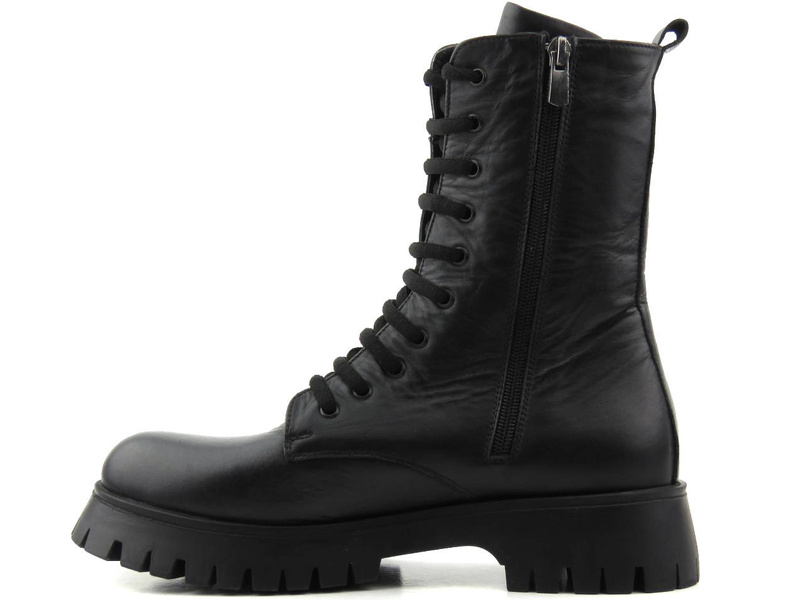 Czarne workery damskie z ociepleniem - VENEZIA 836610