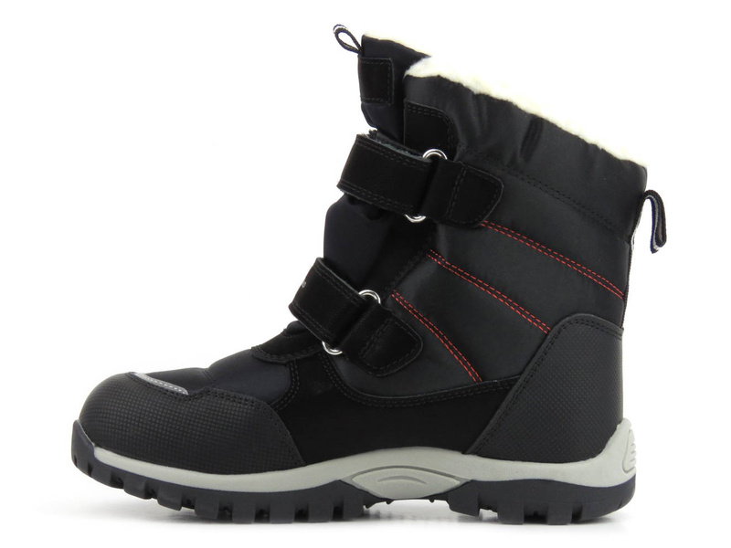 Śniegowce, ciepłe buty zimowe dziecięce - WOJTYŁKO 23039, czarne