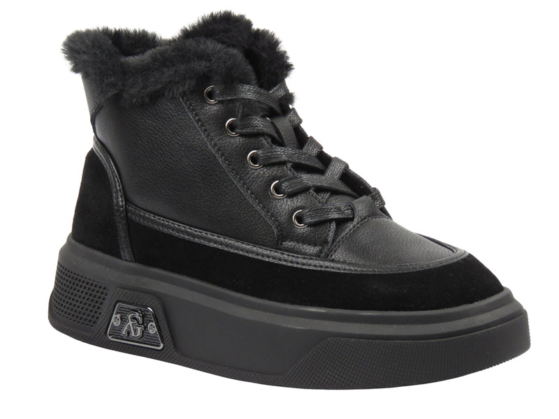 Botki damskie Cambell 25-19352, czarne