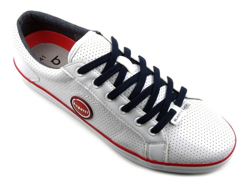 Trampki, buty męskie sportowe BUGATTI 321-50211-5000, białe