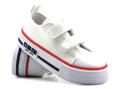 Trampki, tenisówki dziecięce na rzepy - BIG STAR KK374085, białe