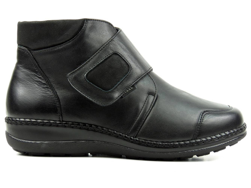 Botki damskie o wysokiej tęgości (H) - AXEL KOSELA 1726/9726, czarne