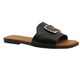 Skórzane klapki damskie czarne Nika Komfort H-484