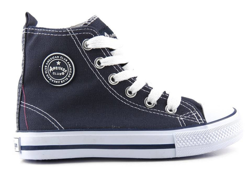 Wysokie trampki dziecięce AMERICAN CLUB LH-17-9120, granatowe