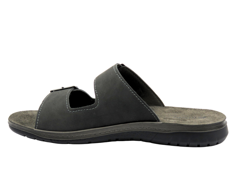 Klapki męskie z klamrami czarne INBLU ID-19