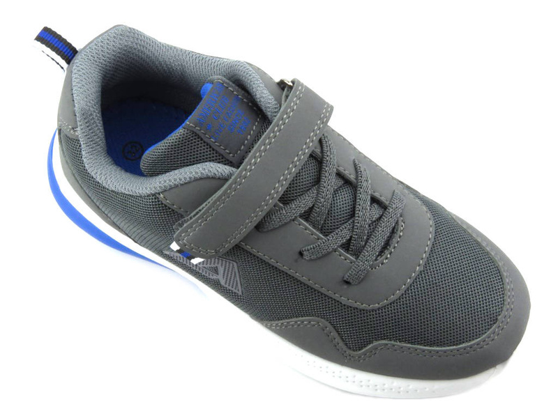 Buty sportowe dziecięce, adidasy American Club ES 118/23 ES119/23, szare