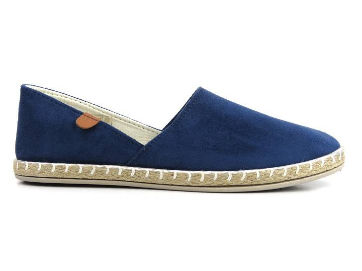 Espadryle damskie z wyciętą cholewką - N.E.W.S. 20TX02-2416, granatowe