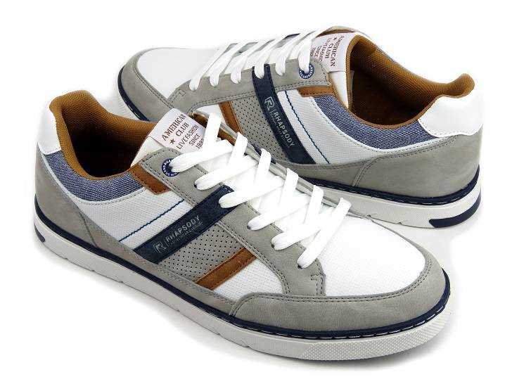 Buty męskie sportowe - AMERICAN CLUB RH76/22, białe
