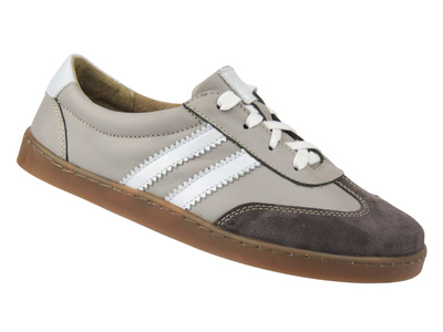 Damskie buty barefoot z naturalnej skóry Helios Komfort 469, szary