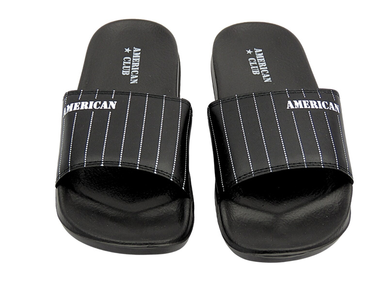 Klapki męskie sportowe czarne American Club NH 87/23