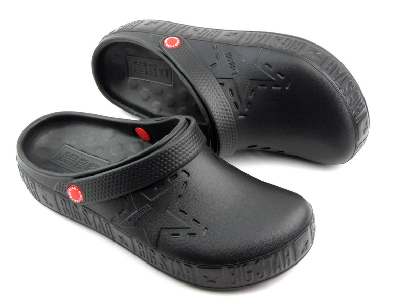 Piankowe klapki damskie, clogsy- BIG STAR II275001, czarne