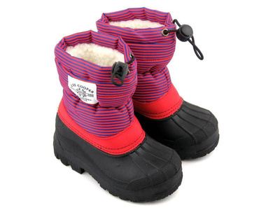 Śniegowce dziecięce z kożuszkiem - LEE COOPER LCJ-21-44-0528K, czerwone