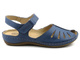 Sandały damskie z przewiewną cholewką - HELIOS Komfort 4009, granatowe
