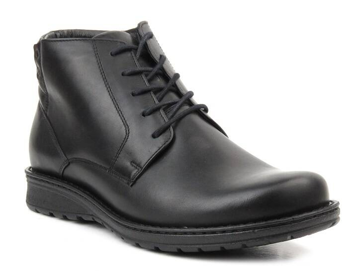 Trzewiki męskie ze skóry naturalnej - Tapi 2466, czarne