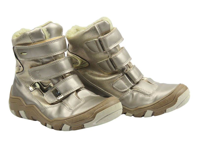 Trzewiki dziecięce dziewczęce platynowe Kornecki 06390