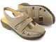 Wygodne sandały damskie o tęgości G 1/2 - Axel 2498, beżowe