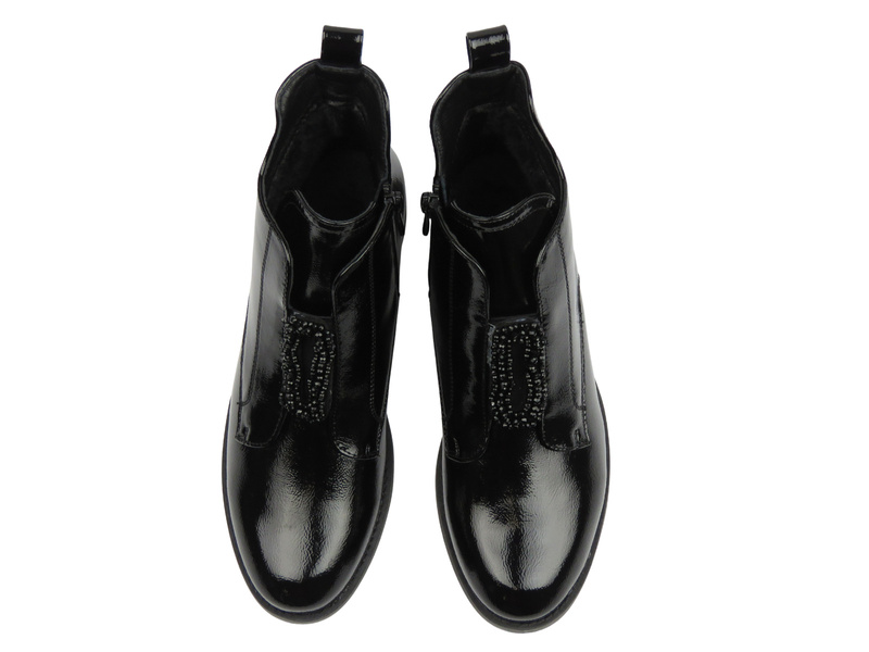 Ocieplane botki damskie - S. Barski HY52-525, czarne