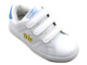 Buty sportowe dziecięce FANCO ES07-HH1304, biało-niebieskie z koroną