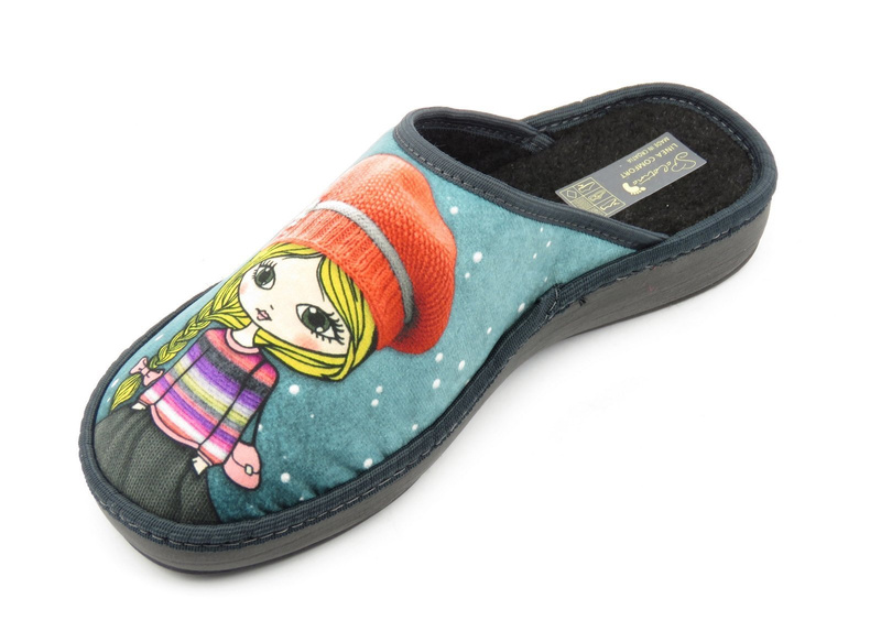 Kapcie damskie z dziewczynką - Spalatina 1200