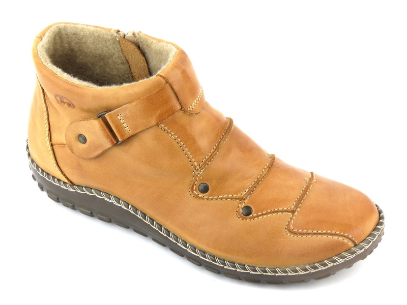 Botki damskie HELIOS 608, jasny brąz