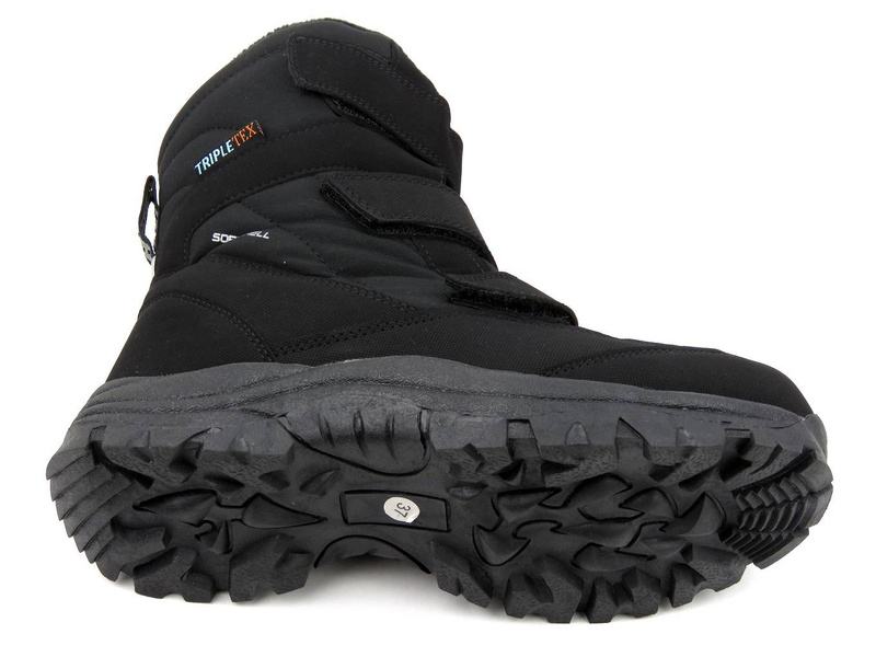 Śniegowce damskie z tkaniną Softshell i membraną Tripletex - AMERICAN CLUB SN06/23, czarne