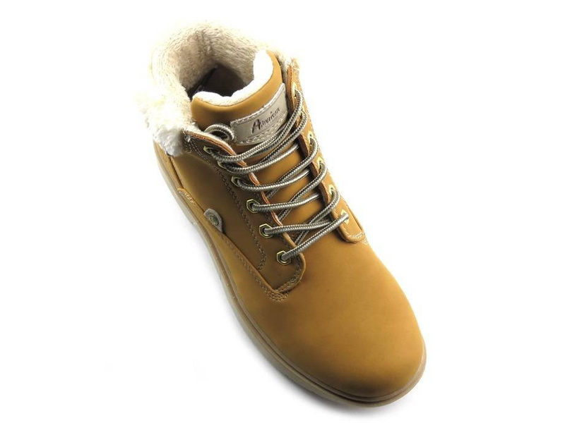 Trapery damskie zimowe AMERICAN CLUB 708145-W, miodowe