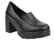 Eleganckie buty damskie na klocku - Potocki 24-2-12040, czarne