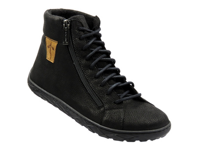 Barefoot skórzane minimalistyczne botki damskie czarne Nika Komfort  1443