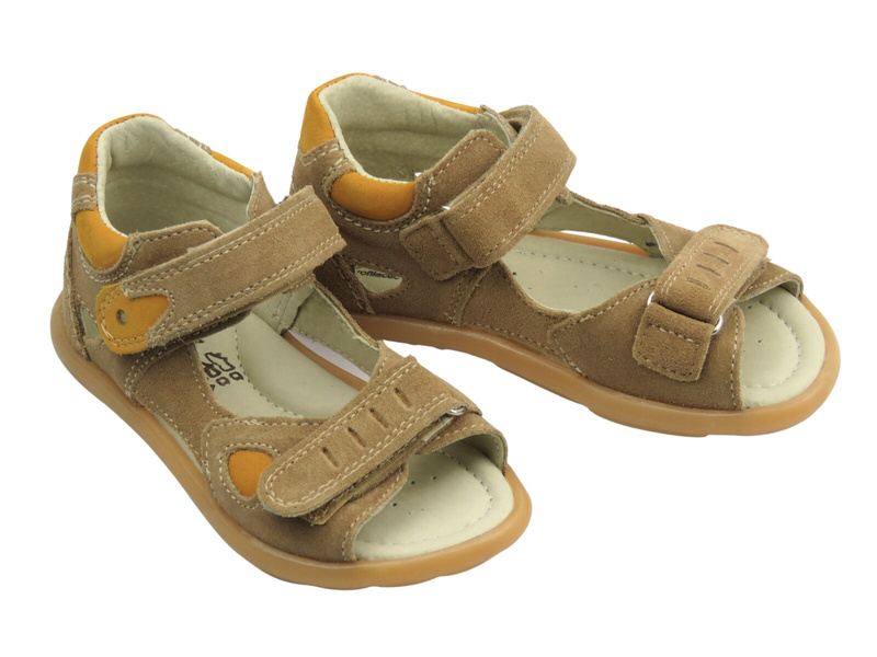 Sandały dziecięce na rzepy brązowe Jamet 218