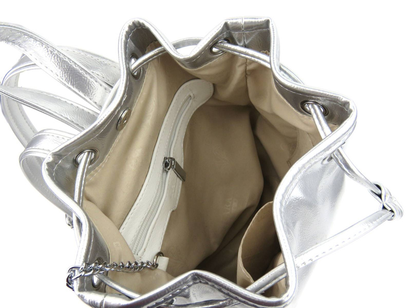 Plecak, worek, torba na plecy - Chiara, srebrny