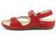Elastyczne, lekkie sandały damskie Helios Komfort 221, czerwone