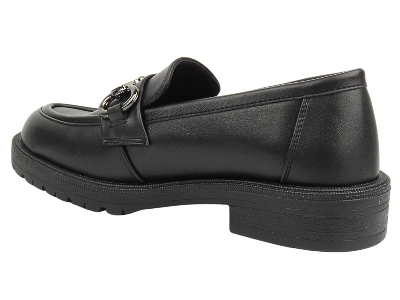 Półbuty, mokasyny damskie czarne Inblu IC-23