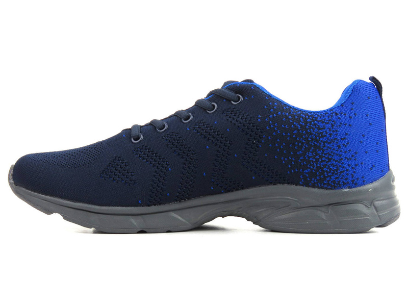Buty męskie sportowe z siateczkowej tkaniny - DK  SA605122, granatowe