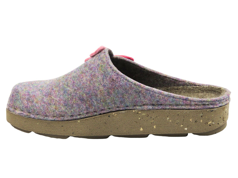 Kapcie damskie z filcu Befado 155D170, lila