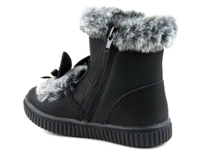 Kozaki dziecięce z króliczkiem - AMERICAN CLUB GC 27/20, czarne