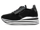Sneakersy damskie na platformie - INBLU IN000224, czarne
