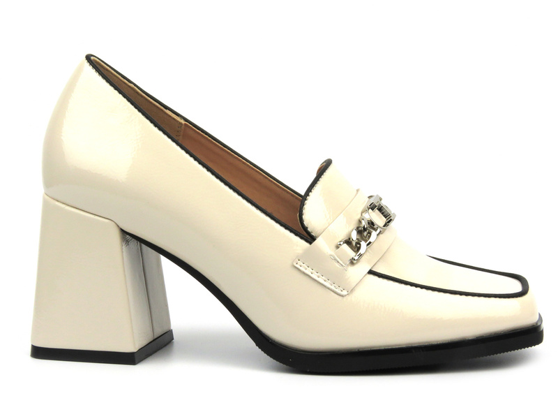 Eleganckie buty damskie - Potocki 24-12322, beżowe