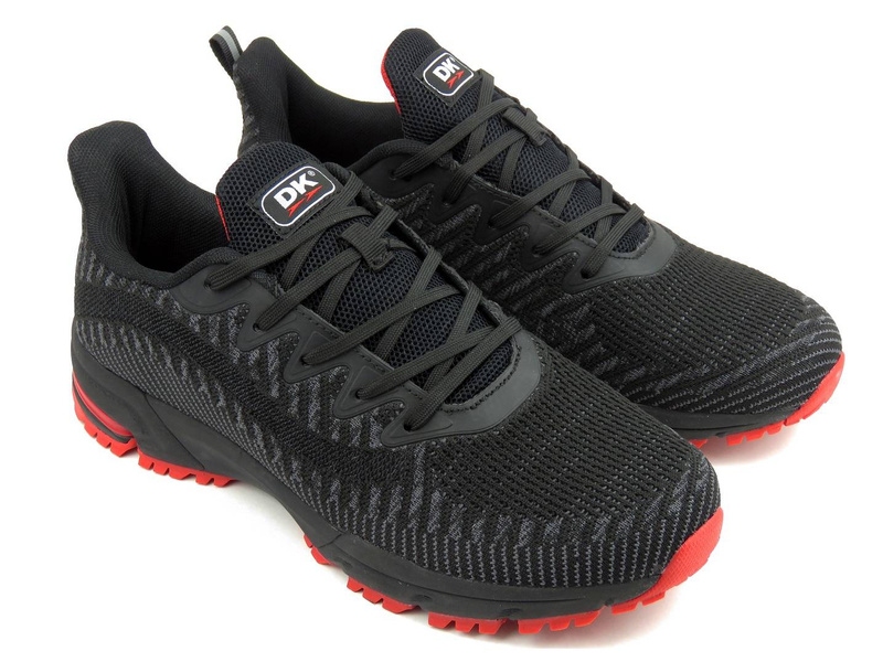 Buty męskie sportowe, adidasy DK VB16851, czarno-czerwone