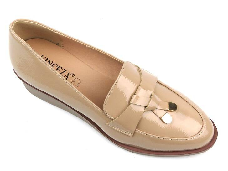 Eleganckie mokasyny damskie Vinceza 58266, beżowe